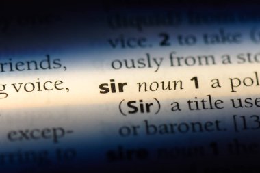 Efendim Word'de bir sözlük. Efendim kavramı.