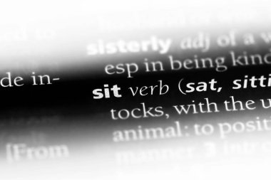 sözcük sözlükte otur. kavram oturmak.