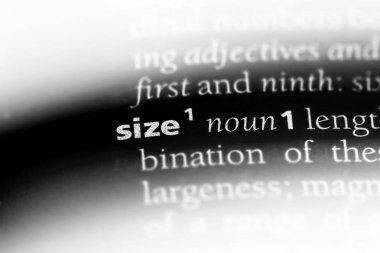 boyutu Word'de bir sözlük. Boyut kavramı.