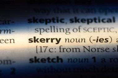 bir sözlüğü'ndeki Skerry sözcüğü. Skerry kavramı.