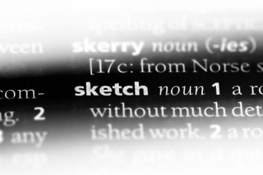 bir sözlüğü'ndeki sözcüğü kroki. kroki kavramı.