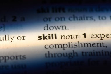 Beceri Word'de bir sözlük. Beceri kavramı.