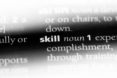 Beceri Word'de bir sözlük. Beceri kavramı.