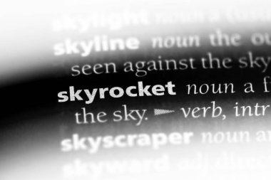 bir sözlüğü'ndeki skyrocket sözcüğü. skyrocket kavramı.