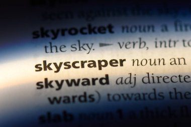 gökdelen Word'de bir sözlük. gökdelen kavramı.