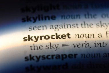 bir sözlüğü'ndeki skyrocket sözcüğü. skyrocket kavramı.