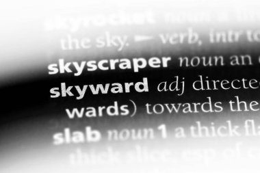 bir sözlüğü'ndeki havaya doğru sözcüğü. havaya doğru kavramı.