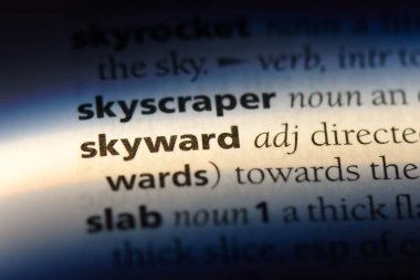 bir sözlüğü'ndeki havaya doğru sözcüğü. havaya doğru kavramı.