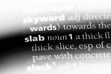 Levha Word'de bir sözlük. Slab konsepti.