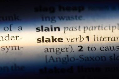 bir sözlüğü'ndeki sözcüğü slake. kavram slake.