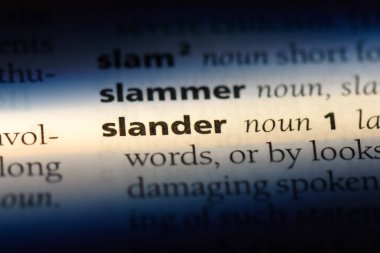 bir sözlüğü'ndeki sözcüğü iftira. iftira kavramı.