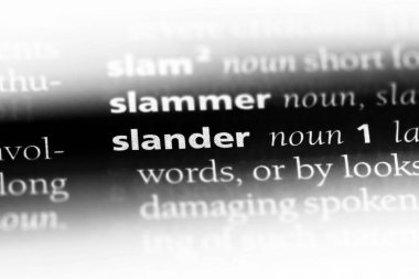 bir sözlüğü'ndeki sözcüğü iftira. iftira kavramı.