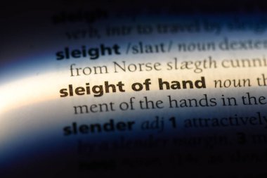 El çabukluğu Word'de bir sözlük. El çabukluğu kavramı.