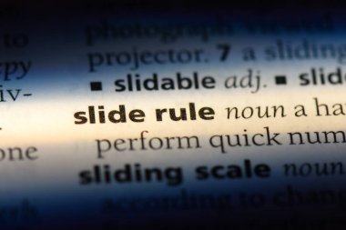 Slayt kuralı bir sözlük tek kelimeyle. Slayt kuralı kavramı.