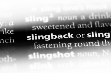 bir sözlüğü'ndeki slingback sözcüğü. slingback kavramı.