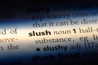 bir sözlüğü'ndeki sözcüğü slush. rüşvet kavramı.