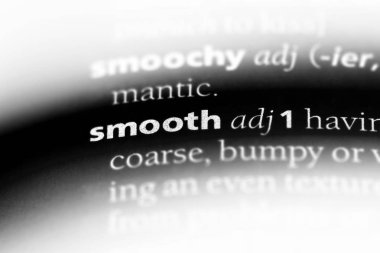 bir sözlüğü'ndeki pürüzsüz sözcüğü. pürüzsüz kavramı.