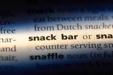snack bar Word'de bir sözlük. snack bar kavramı.
