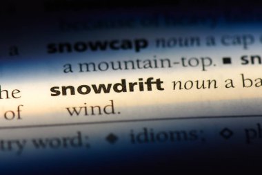 Rüzgârla oluşan kar yığını Word'de bir sözlük. Rüzgârla oluşan kar yığını kavramı.