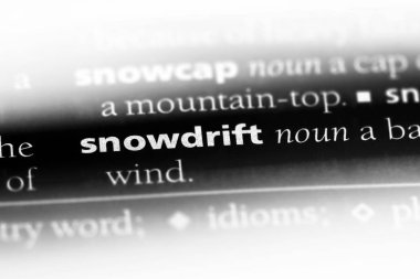 Rüzgârla oluşan kar yığını Word'de bir sözlük. Rüzgârla oluşan kar yığını kavramı.