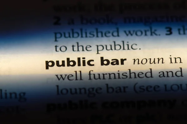 Palabra Bar Público Diccionario Concepto Bar Público — Foto de Stock