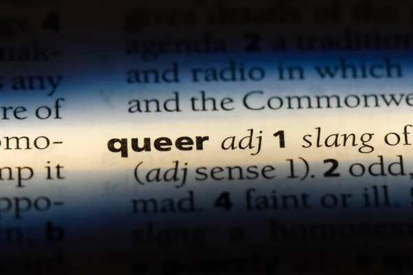 Palabra Queer Diccionario Concepto Queer — Foto de Stock