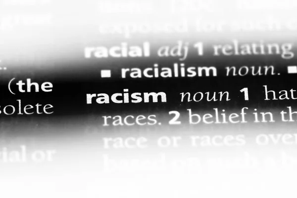 词典中的种族主义词 种族主义概念 — 图库照片