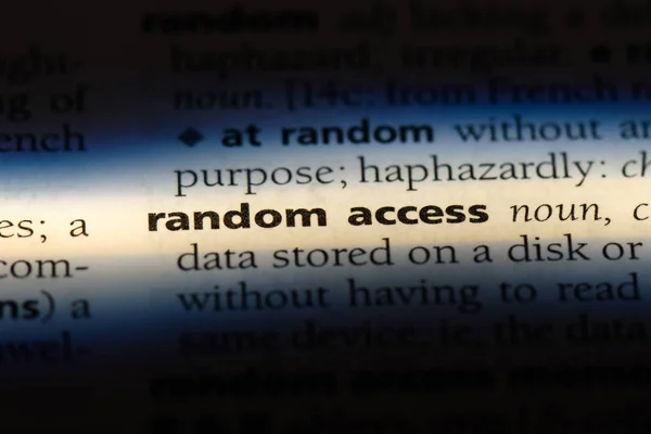 Random Access Word Dictionary Random Access Concept — Stock Photo, Image