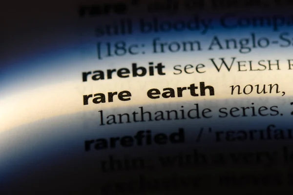 rare earth word in a dictionary. rare earth concept.