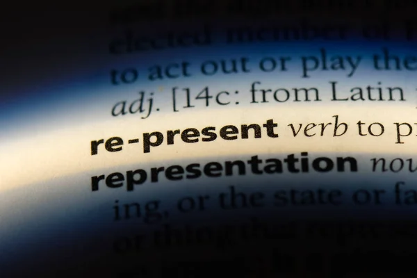 Present Word Dictionary Настоящее Время Концепция — стоковое фото