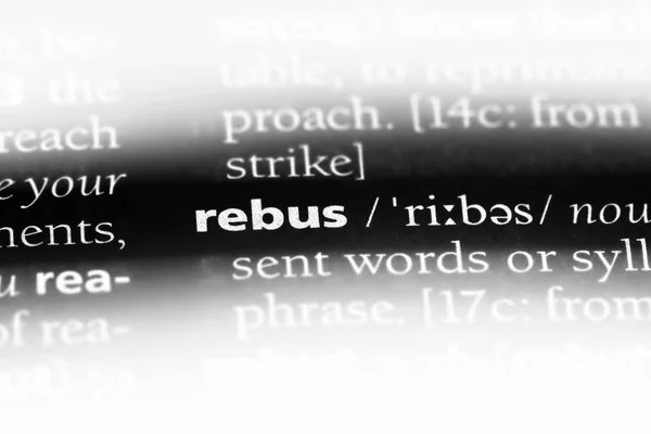 Rebus Word Dictionary Концепция Ребус — стоковое фото