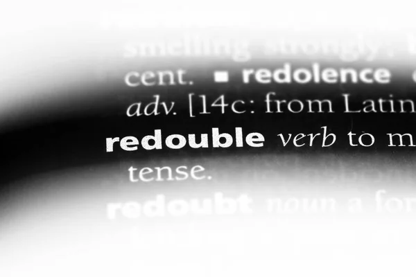 Redouble Word Dictionary Redouble Concept — Stock Photo, Image