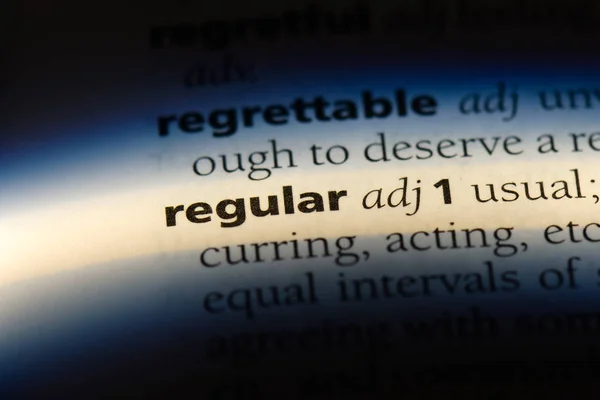 Regular Word Dictionary Regular Concept — Stock Photo, Image