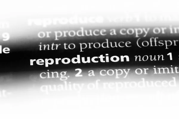 Reprodukcja Słowo Słowniku Koncepcja Reprodukcji — Zdjęcie stockowe
