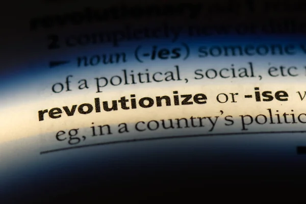 Revolutionize Word Dictionary Revolutionize Concept — Stock Photo, Image