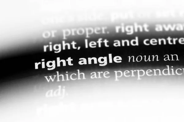 right angle word in a dictionary. right angle concept.