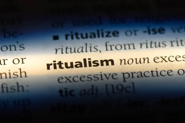 Слово Ритуализма Словаре Концепция Ритуализма — стоковое фото