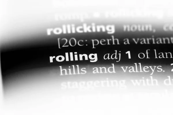 rolling word in a dictionary. rolling concept.