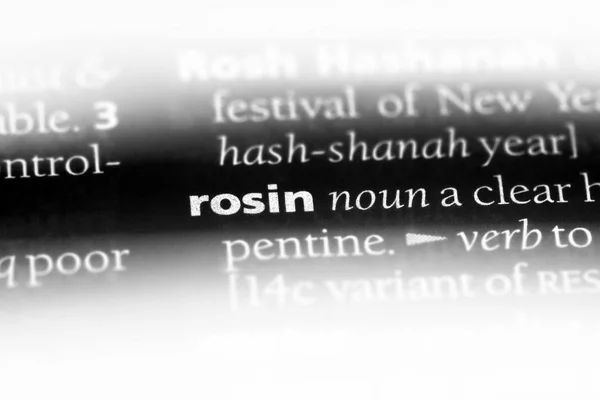 Rosin Słowo Słowniku Koncepcja Rosin — Zdjęcie stockowe