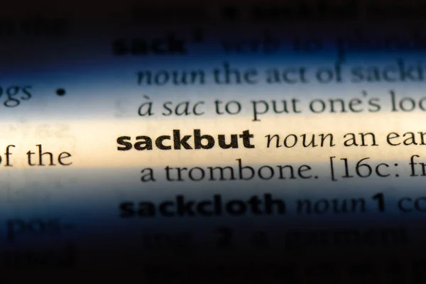 Sackbut는 사전에서 Sackbut — 스톡 사진