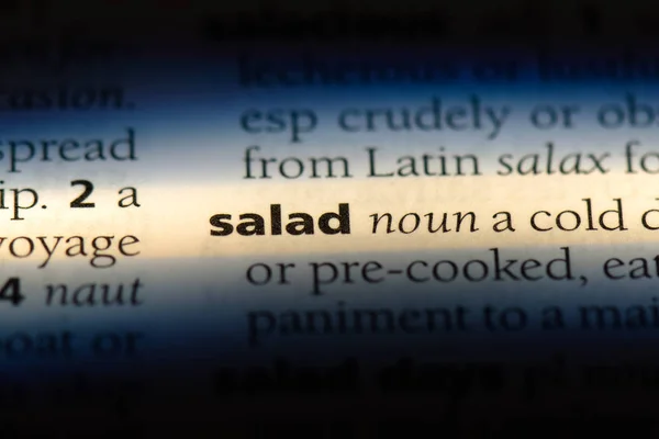 Salată Cuvânt Într Dicționar Conceptul Salată — Fotografie, imagine de stoc
