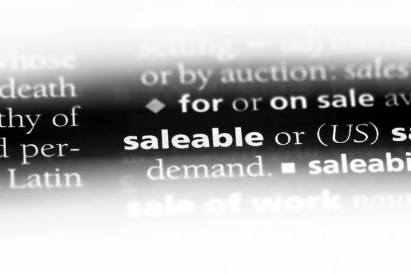 Saleable Word Dictionary Saleable Concept — Stock Photo, Image