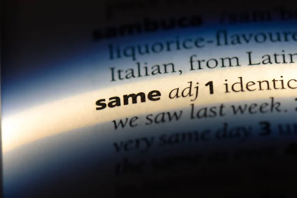 Same Word Dictionary Same Concept — Stock Photo, Image