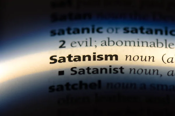 Satanism Word Dictionary Satanism Concept — Stock Photo, Image