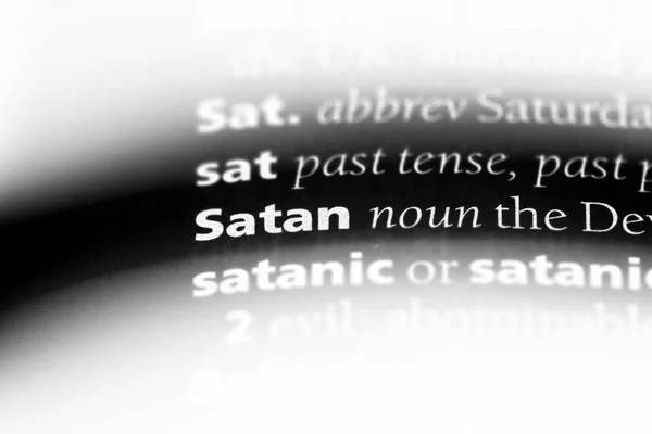 Satanwort Einem Wörterbuch Satan Konzept — Stockfoto