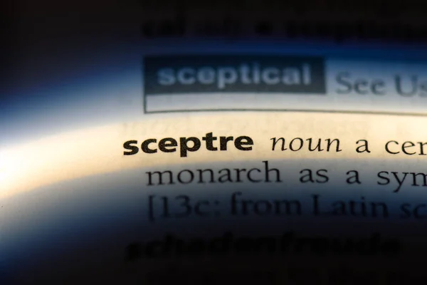 Sceptre Word Dictionary Sceptre Concept — Stock Photo, Image