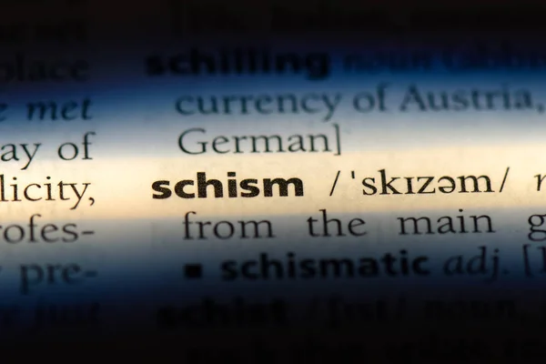 Schisme Mot Dans Dictionnaire Concept Schisme — Photo