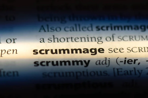 Cuvânt Scrummage Într Dicționar Conceptul Scrummage — Fotografie, imagine de stoc