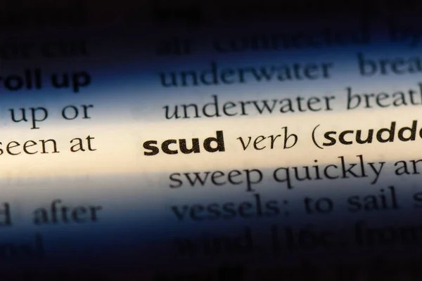 Scud Word Dictionary Scud Concept — Stock Photo, Image