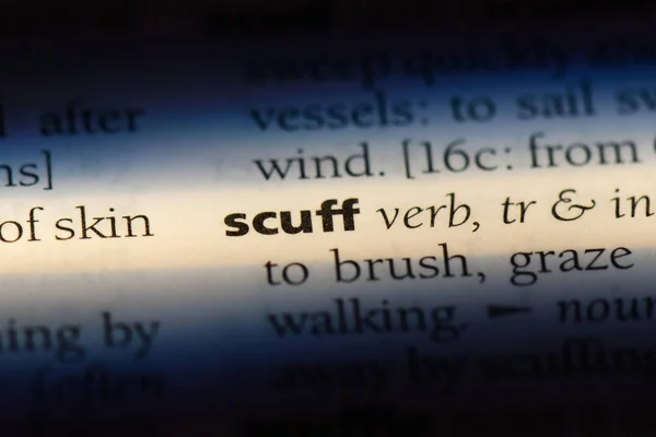 辞書でその単語をスカッフ プレートします 足を引きずるコンセプト — ストック写真